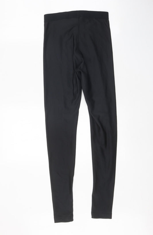 YONEX Womens Black Polyester Compression Leggings Size 24 in Regular Pullover