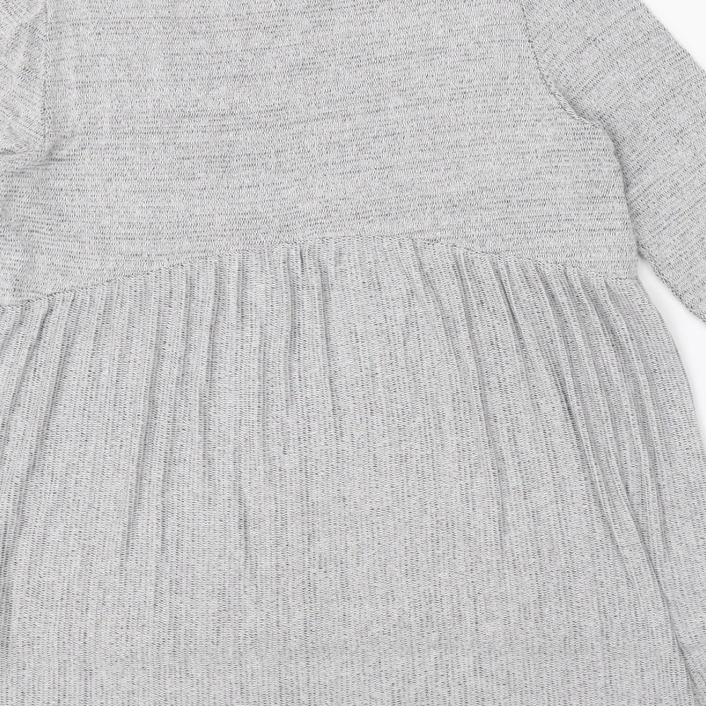 TU Womens Grey Round Neck Viscose Pullover Jumper Size 14