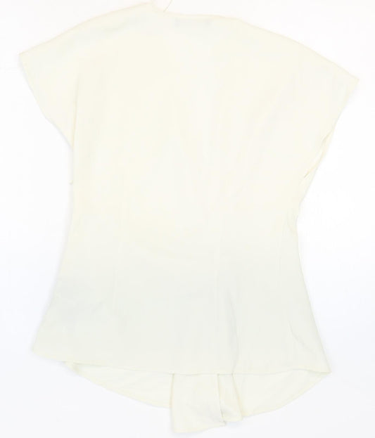 Womens UK Size 10 Marks and Spencer White Basic Blouse
