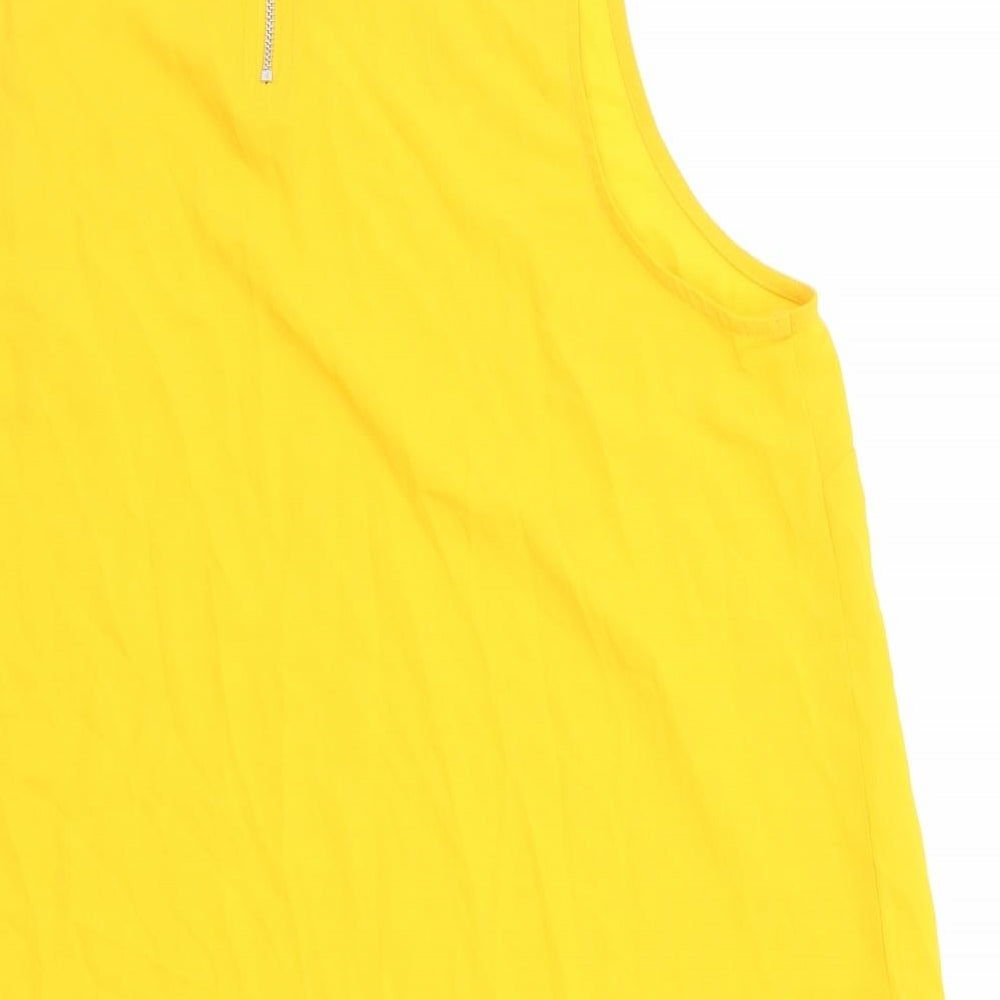 F&F Womens Orange Polyester Basic Blouse Size 12 Roll Neck