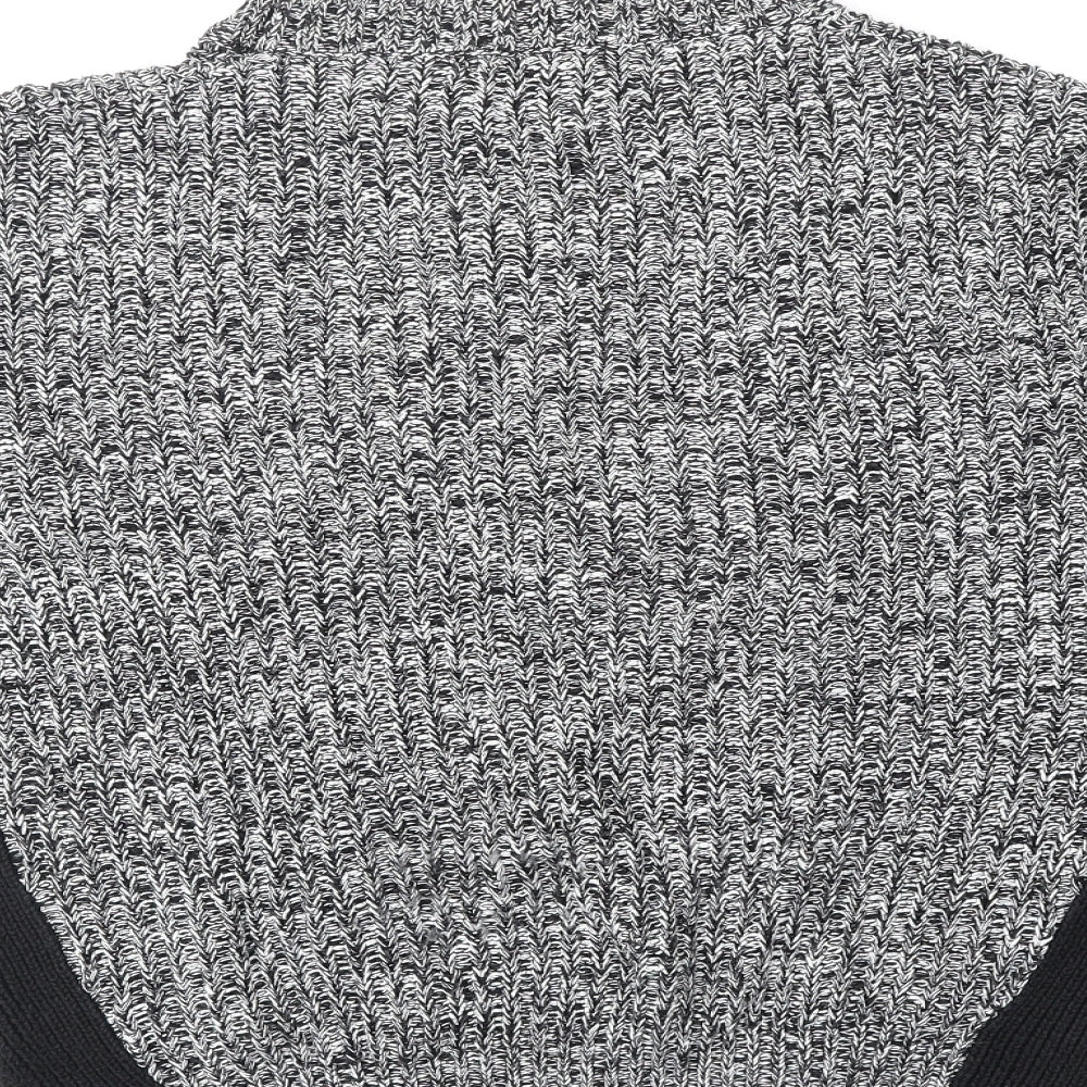 Gina Tricot Womens Grey Mock Neck Acrylic Pullover Jumper Size M