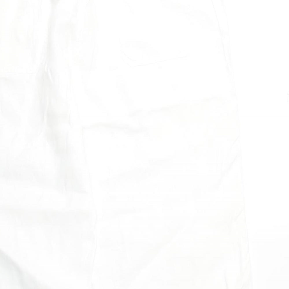 Womens UK Size 16 Marks and Spencer Regular Fit Cropped White Trousers