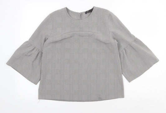 Womens UK Size 10 Primark Grey Basic Blouse