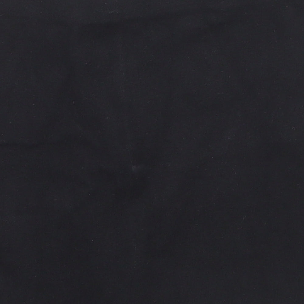 H&M Womens Black Cotton Bandage Skirt Size 10 Zip