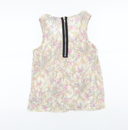 Womens UK Size 8 New Look Beige Basic Tank