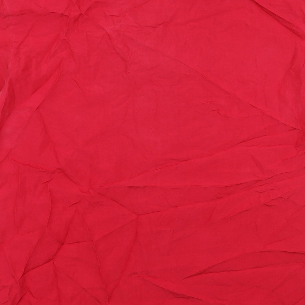 Womens UK Size 12 Dorothy Perkins Red Basic Button-Up