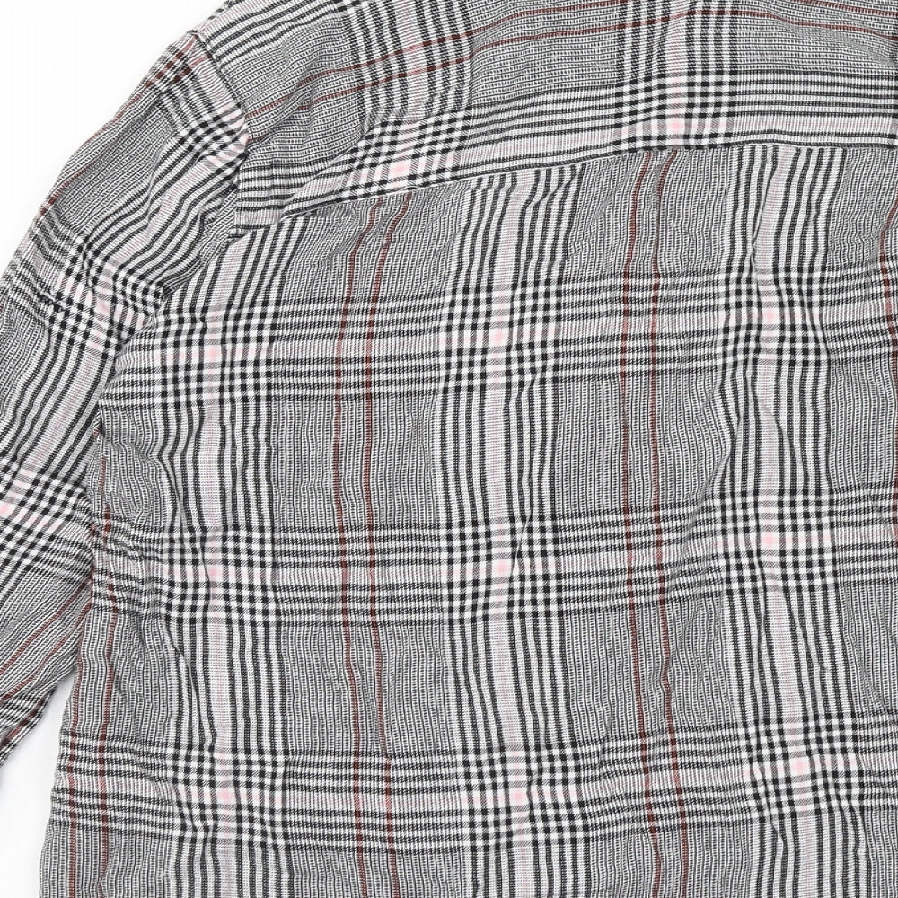 Womens UK Size 8 Dorothy Perkins Grey Basic Button-Up