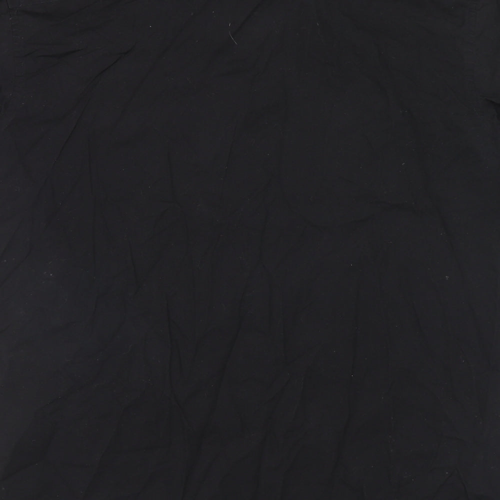 Taylor & Wright Mens Black Cotton Button-Up Size 16.5 Collared Button