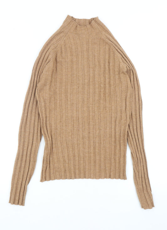 Womens UK Size S Mango Brown Pullover Jumper