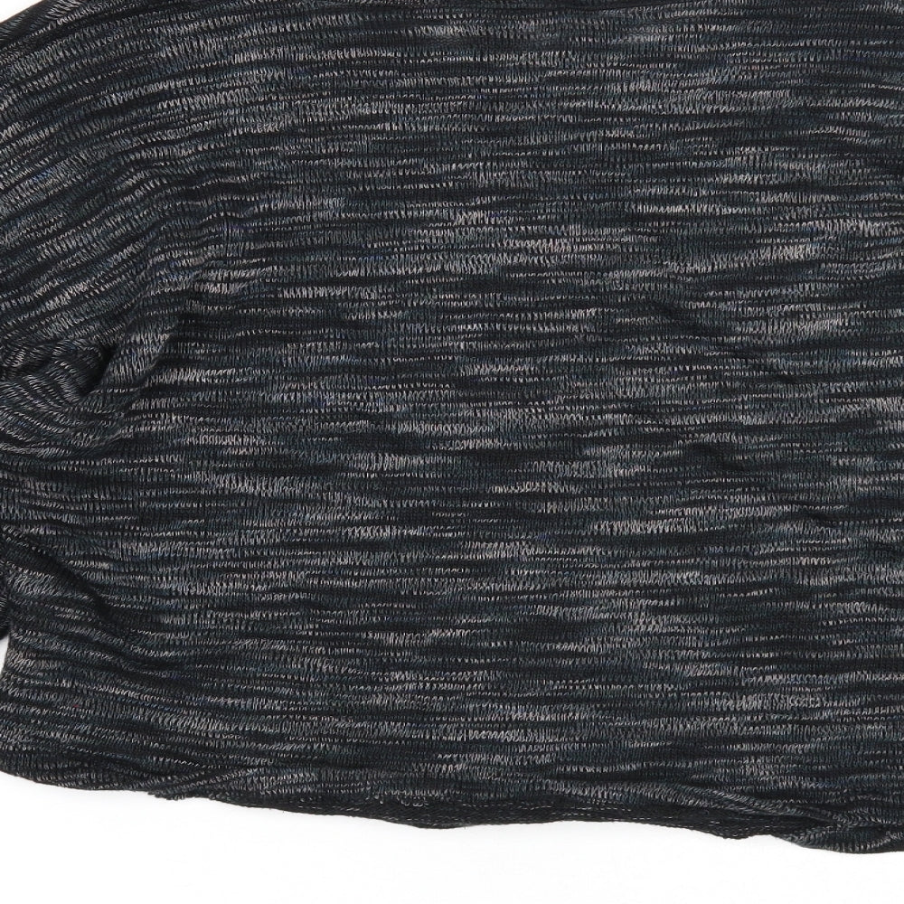 Apricot Womens Black Round Neck Cotton Pullover Jumper Size 12