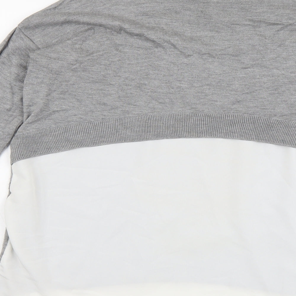 Womens UK Size 12 Topshop Grey Pullover Jumper