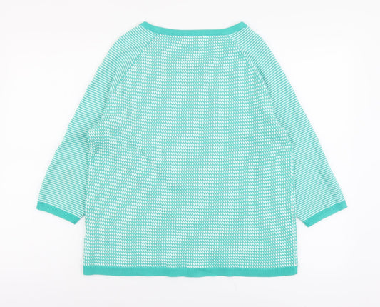 Womens UK Size 14 Per Una Green Pullover Jumper