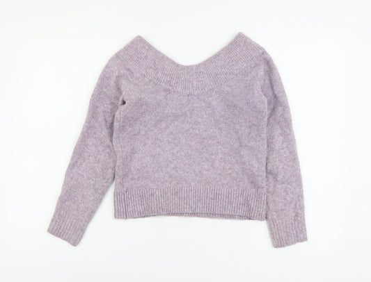 Womens UK Size XS H&M Purple Pullover Jumper