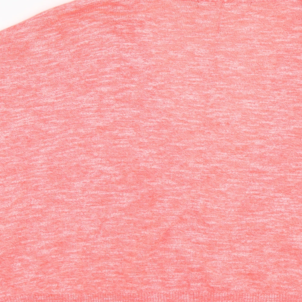 George Womens Pink V-Neck Acrylic Cardigan Jumper Size 16