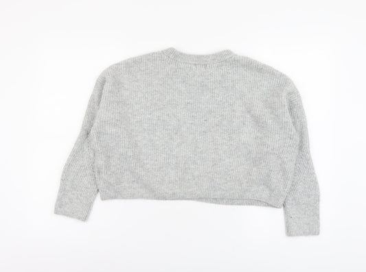 Womens UK Size M Topshop Grey Pullover Jumper