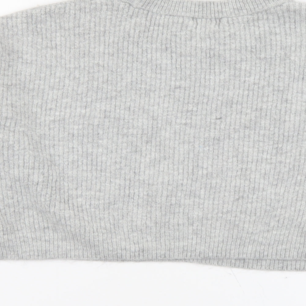 Womens UK Size M Topshop Grey Pullover Jumper