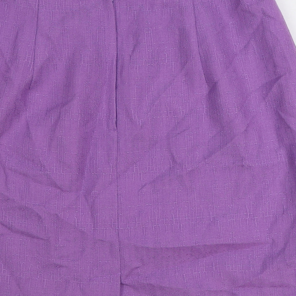 Amanda Smith Womens Purple Polyester Tulip Skirt Size 6 Zip