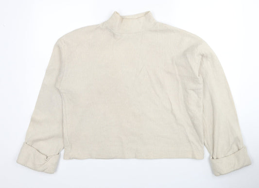 Womens UK Size M Zara Beige Pullover Jumper