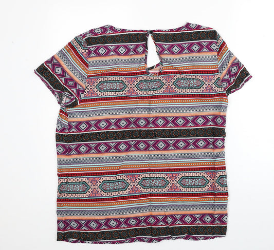 Womens UK Size S Only Multicoloured Basic Blouse