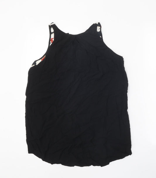 Womens UK Size M Gap Black Basic Tank