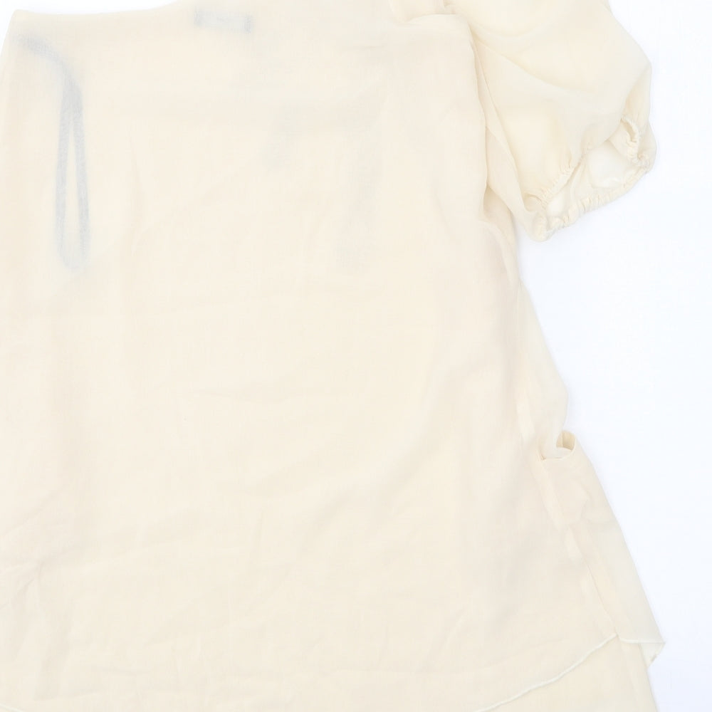 Womens UK Size M TFNC Beige Tunic Blouse