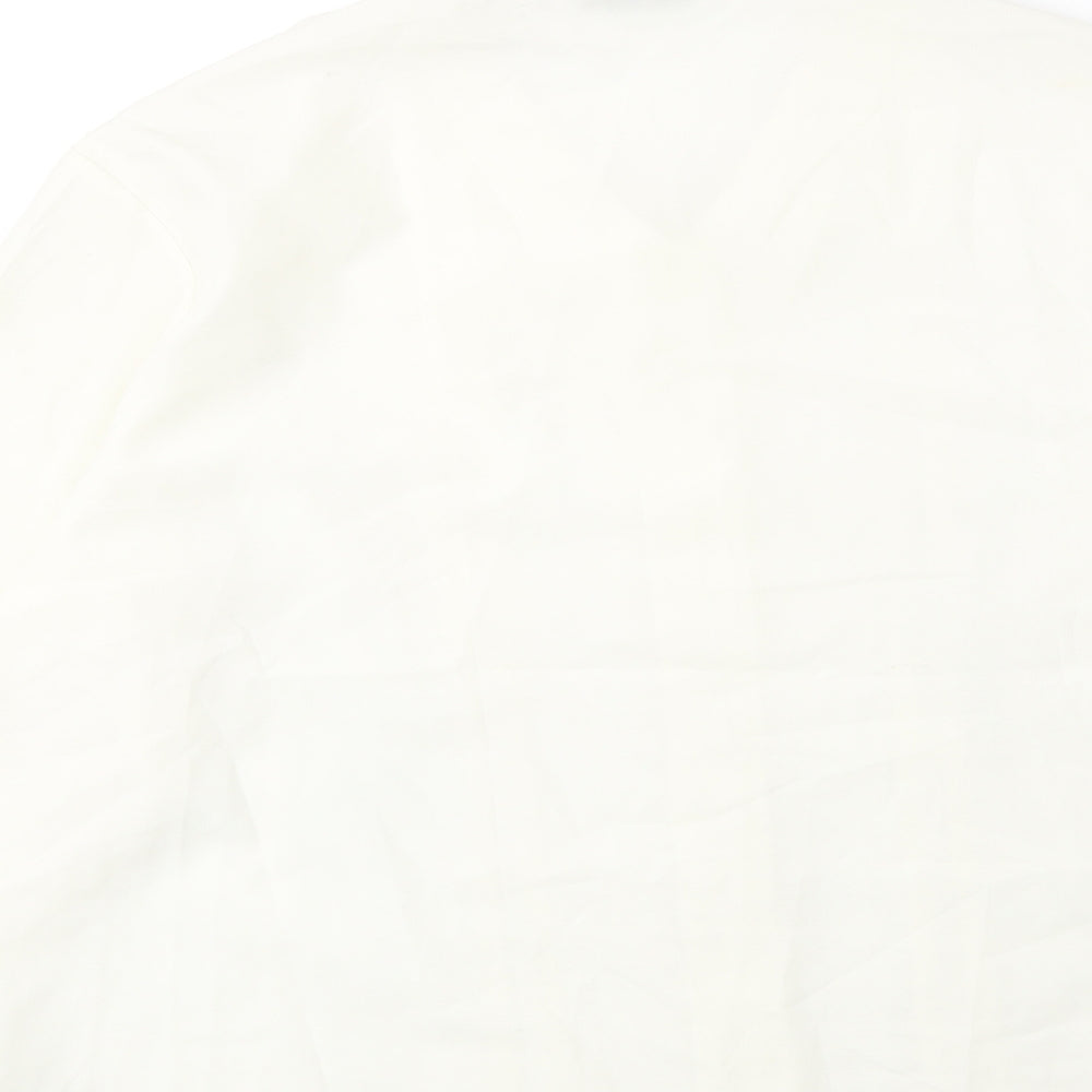 Womens UK Size 18 Preworn Ivory Basic Button-Up