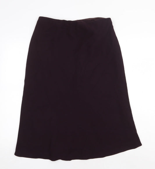 Marks and Spencer Womens Purple Polyester Swing Skirt Size 14