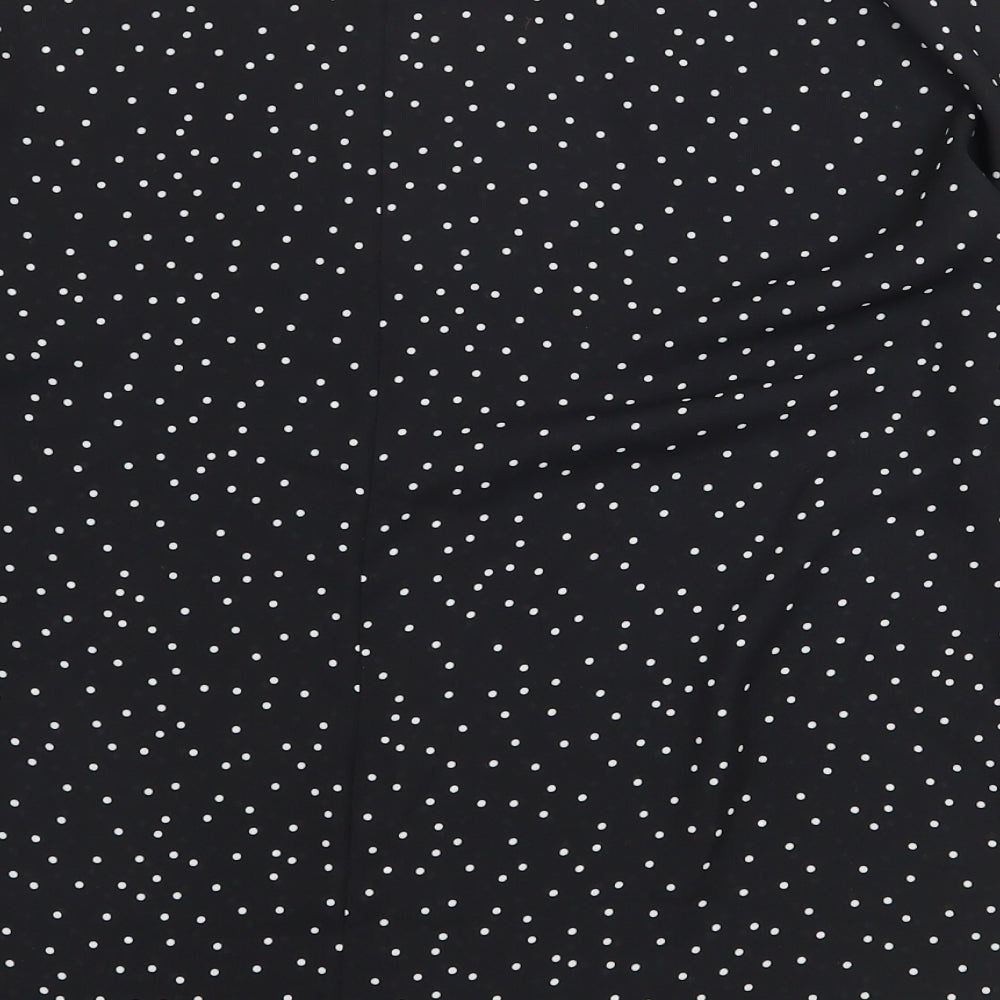 Womens UK Size 12 Papaya Black Basic Blouse