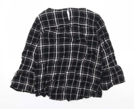 Womens UK Size 8 TOM TAILOR Black Basic Blouse