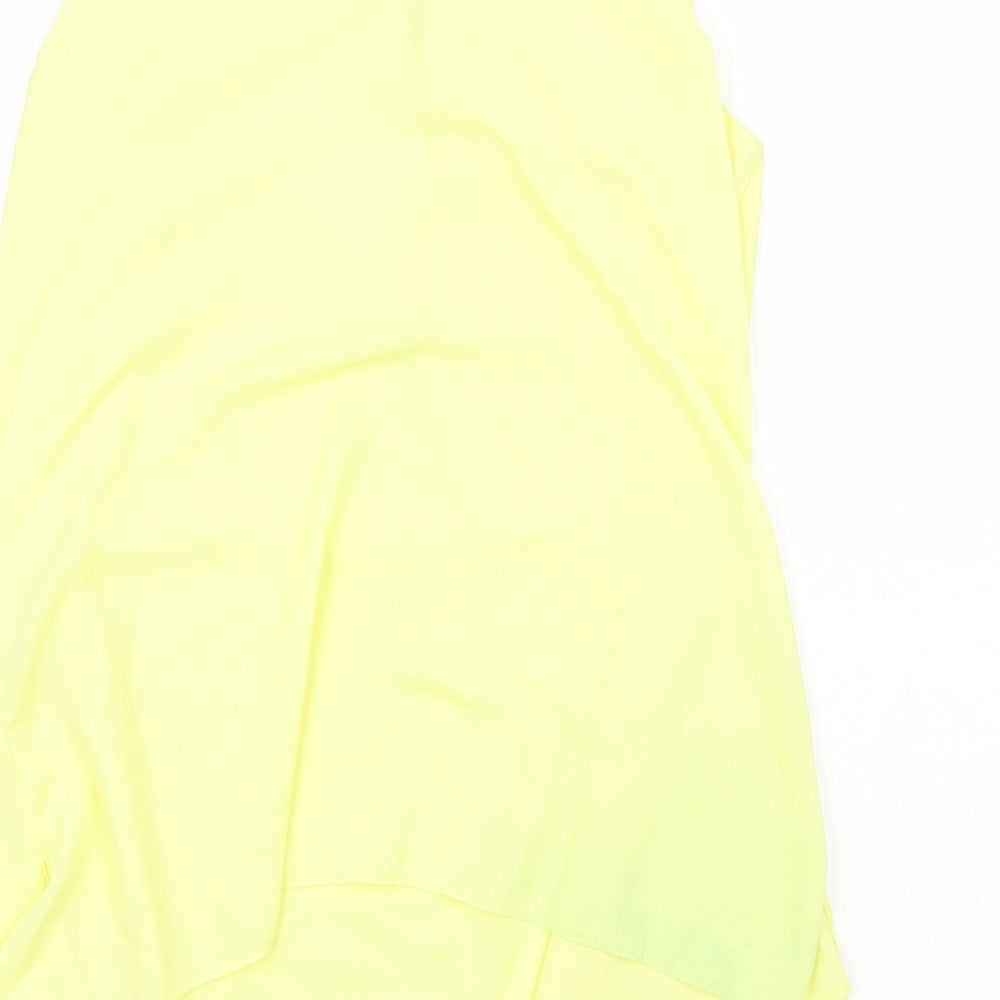 F&F Womens Yellow Polyester Camisole Tank Size 10 V-Neck