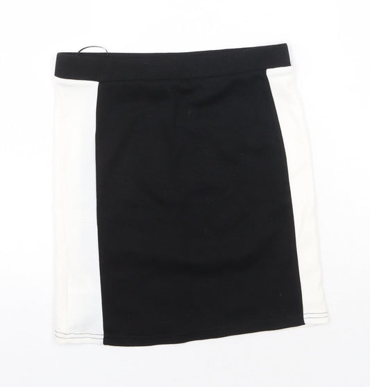 New Look Womens Black Polyester Mini Skirt Size 10