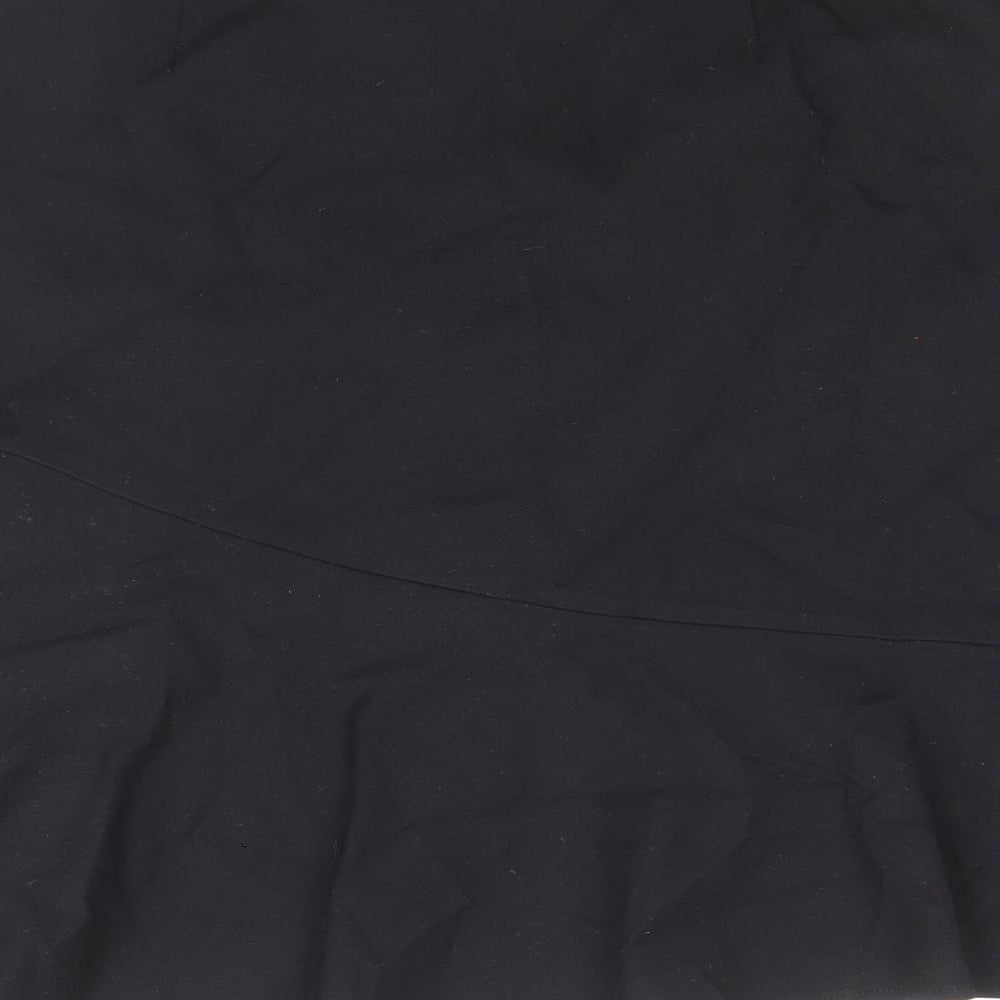 Marks and Spencer Womens Black Viscose Trumpet Skirt Size 12 Zip