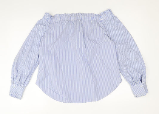 Womens UK Size 12 New Look Blue Basic Blouse