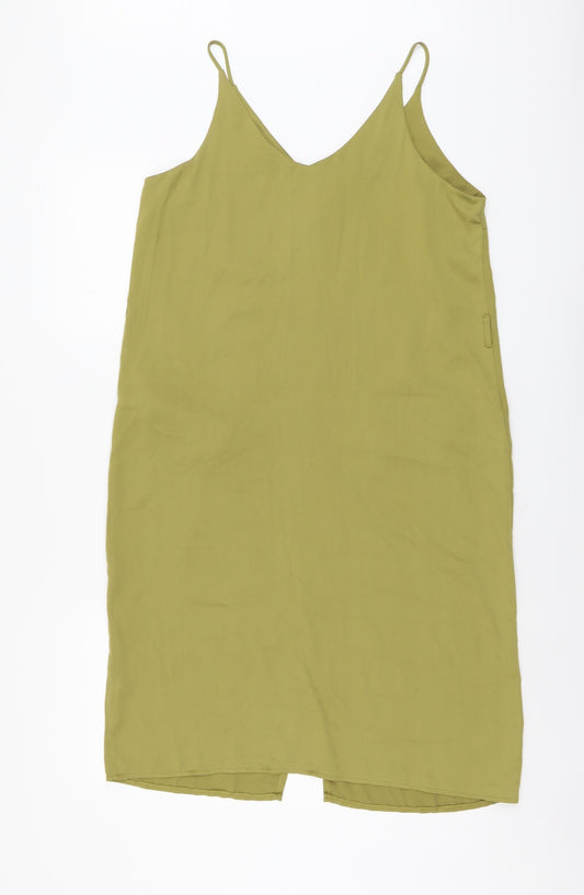 Atmosphere Womens Green Polyester Tank Dress Size 12 V-Neck Pullover