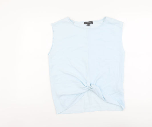 Primark Womens Blue Polyester Cropped Tank Size 8 Round Neck