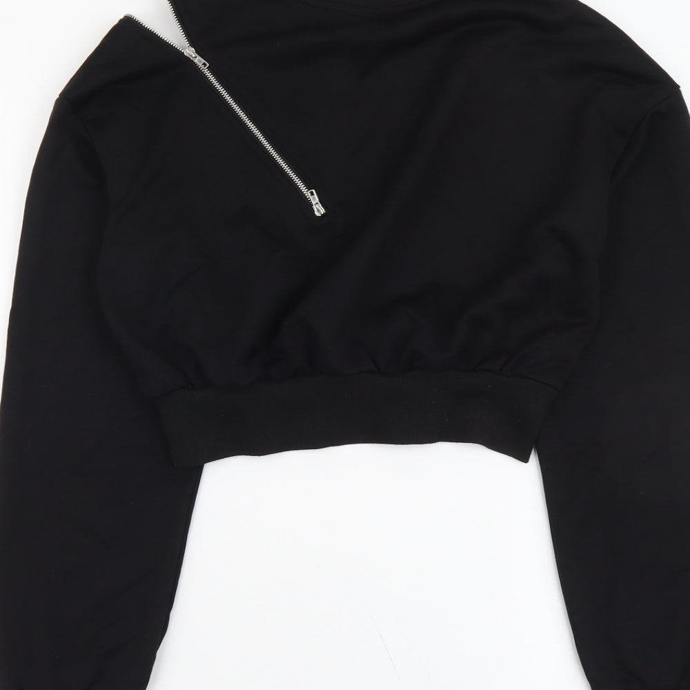 Cider Womens Black Polyester Pullover Sweatshirt Size XS Pullover