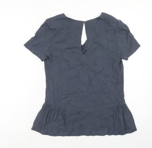 Womens UK Size 8 The White Company Blue Basic Blouse