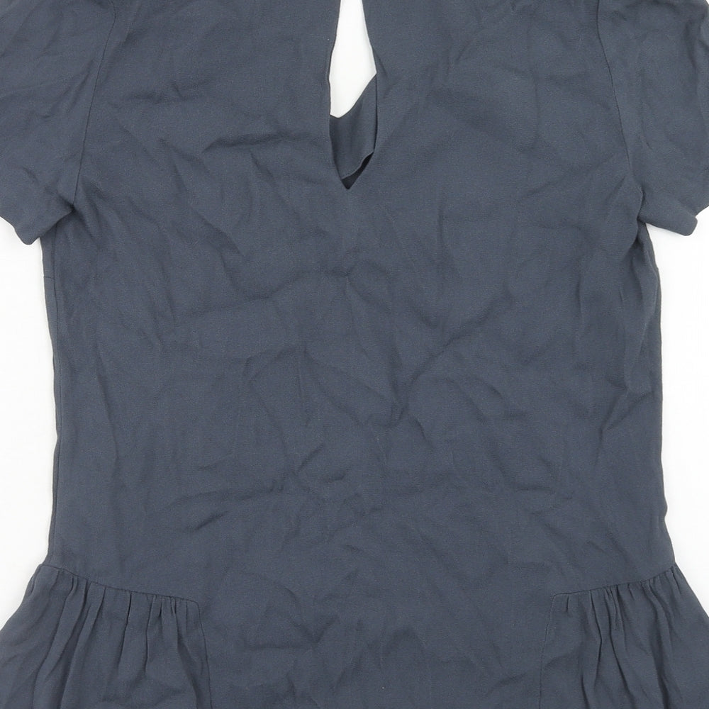 Womens UK Size 8 The White Company Blue Basic Blouse