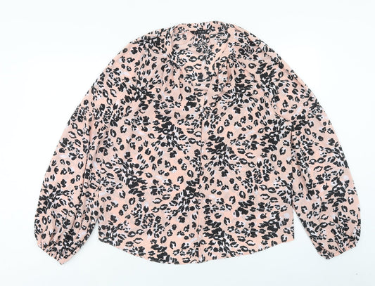 Womens UK Size 14 Et Vous Pink Basic Blouse