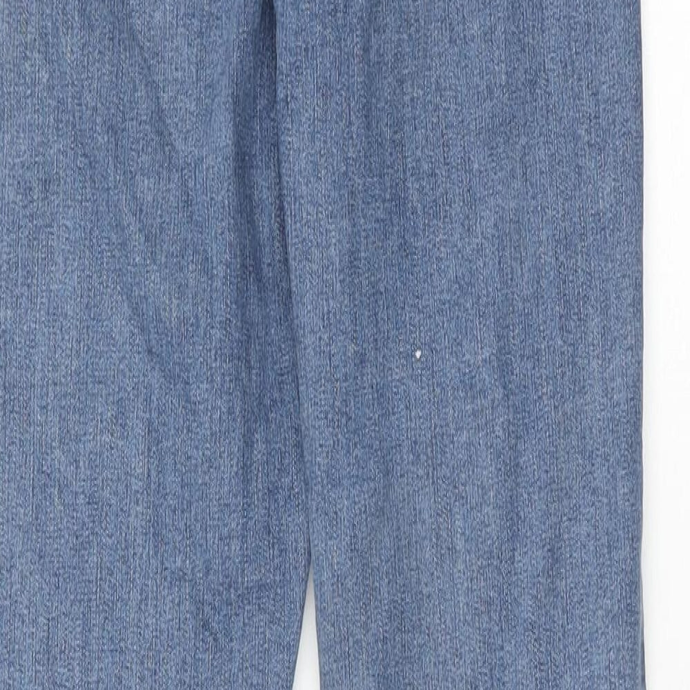 Topshop Womens Blue Cotton Skinny Jeans Size 28 in L32 in Regular Zip