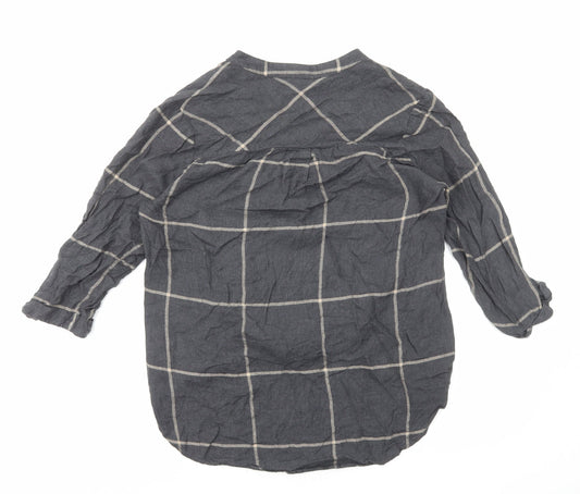 Womens UK Size 10 River Island Grey Basic Blouse