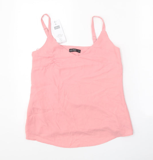 Womens UK Size 6 F&F Pink Basic Tank