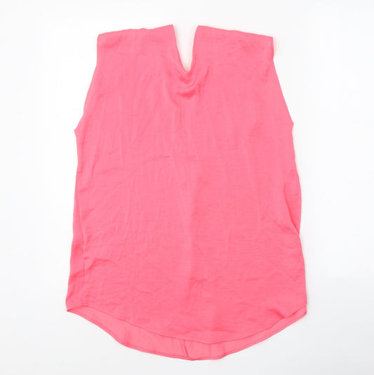 Womens UK Size 6 Marks and Spencer Pink Basic Blouse