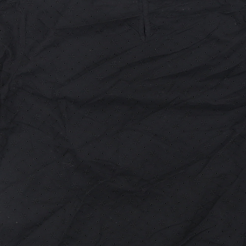 Womens UK Size 6 Divided Black Basic Blouse