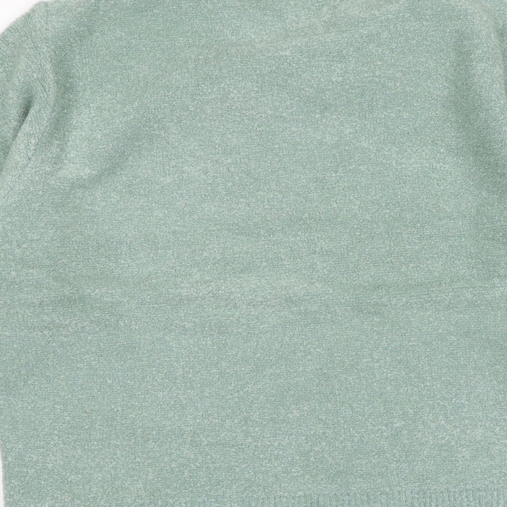 4 Me Womens Green Round Neck Acrylic Pullover Jumper Size S