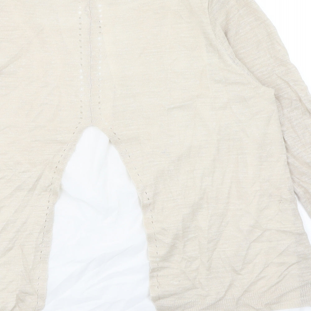 Womens UK Size 14 M&Co Beige Pullover Jumper
