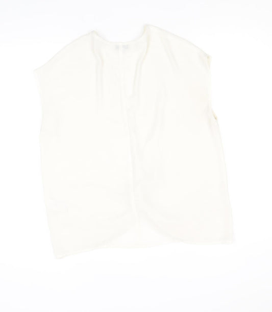 Womens UK Size 12 Warehouse White Basic Blouse