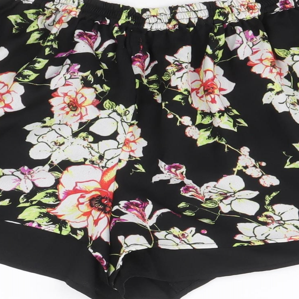 River Island Womens Multicoloured Geometric Polyester Basic Shorts Size S Regular Pull On