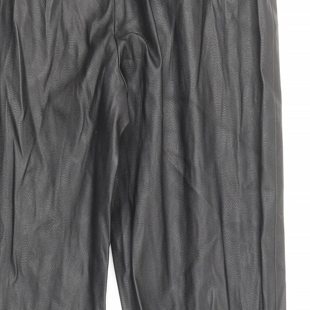 Womens UK Size M Zara Regular Fit Jegging Black Trousers