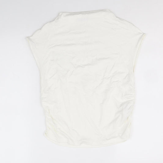 Womens UK Size XL Stradivarius White Basic Blouse